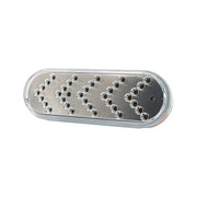 35 LED 6" Reflector Oval Sequential Turn Signal Light - Amber LED/Clear Lens