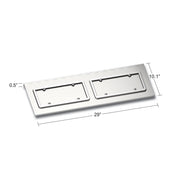 Stainless Dual License Plate/Swing Plate For Kenworth W900 With Texas Style Bum
