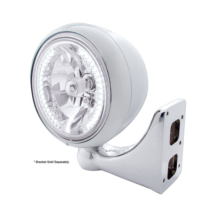 Chrome Guide 682-C Style Headlight H4 Bulb With 34 White LED