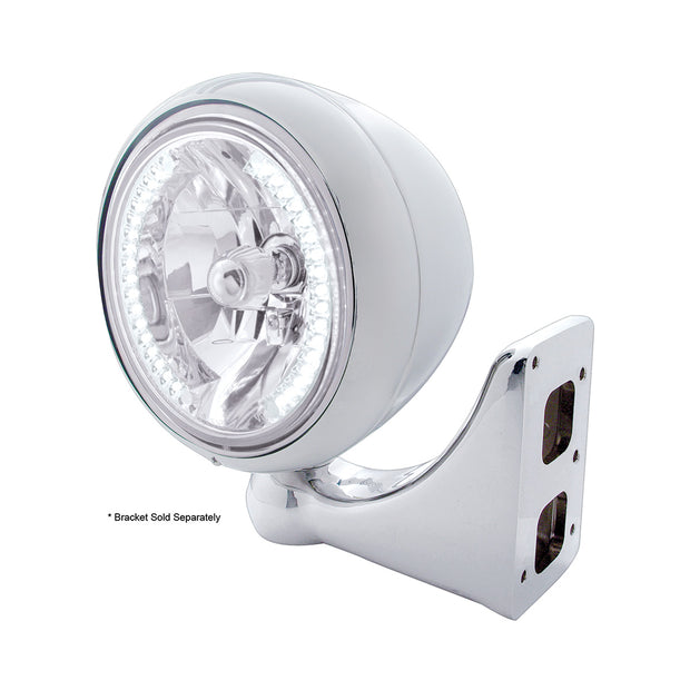 Chrome Guide 682-C Style Headlight H4 Bulb With 34 White LED