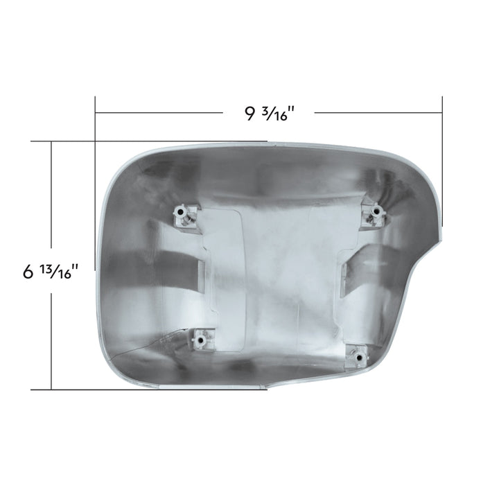 Chrome Plastic Hood Mirror Cover For 2018-2024 Freightliner Cascadia-Passenger