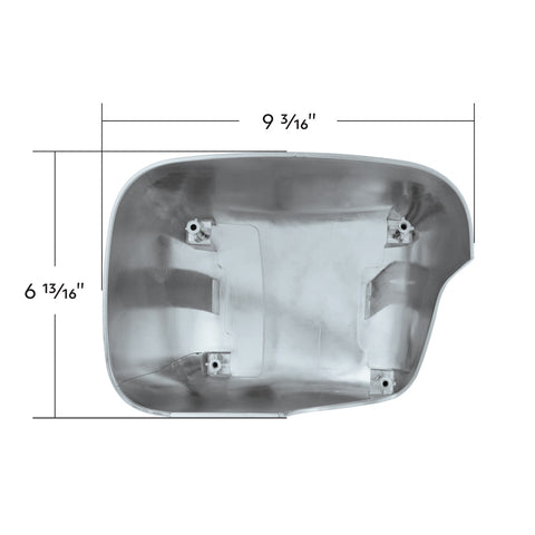 Chrome Plastic Hood Mirror Cover For 2018-2024 Freightliner Cascadia-Passenger