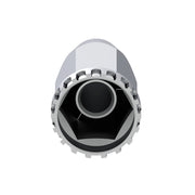 33mm X 4" Chrome Plastic Extra Tall Nut Covers With Flange - Thread-On (60-Pack)
