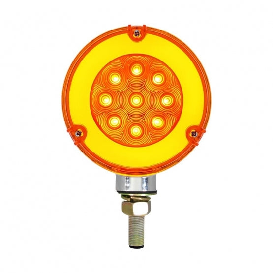 54 LED Single Stud Double Face GloLight (Turn Signal) - Amber &amp; Red LED/Amber &amp; Red Lens