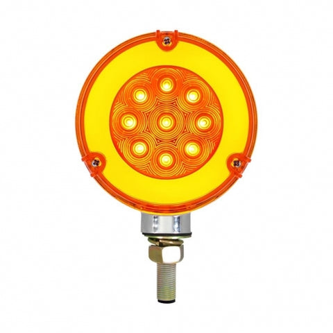 54 LED Single Stud Double Face GloLight (Turn Signal) - Amber & Red LED/Amber & Red Lens