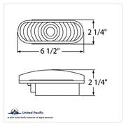 6" Oval Light Kit (Stop, Turn & Tail) - Red Lens