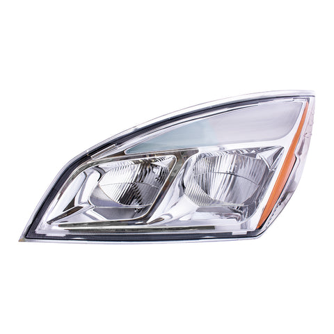 Chrome LED Headlight For 2018-2024 Freightliner Cascadia - Driver