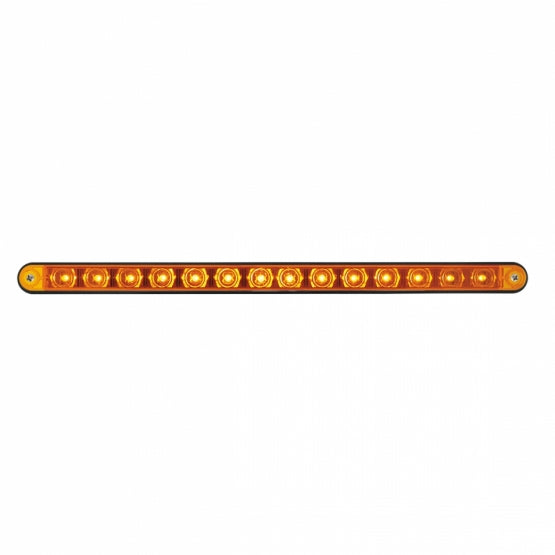 14 LED 12" Light Bar With Black Housing - Amber LED/Amber Lens