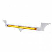 Chrome Hood Emblem Trim With 24 LED GloLight Bar For Kenworth - Amber LED/Amber Lens