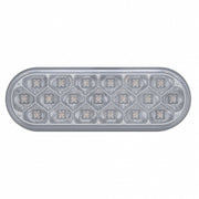 19 LED 6" Oval Reflector Light (Stop, Turn & Tail) - Red LED/Clear Lens