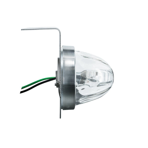 Glass Watermelon Light With Stainless Steel Light Bracket Kit-Clear Lens