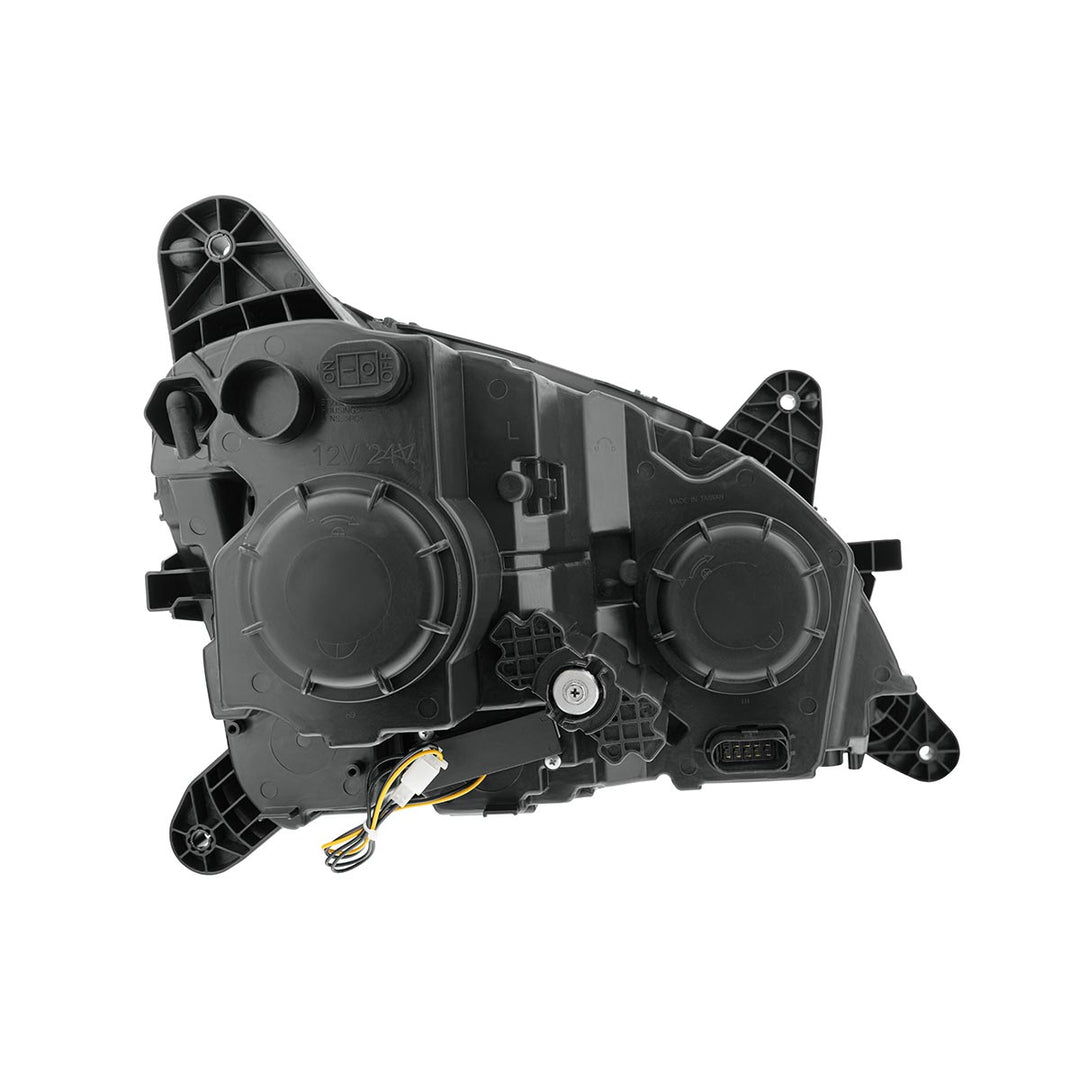 Black Projection Headlight With LED Position &amp; Sequential Signal For 2012-2021 Peterbilt 579- Driver
