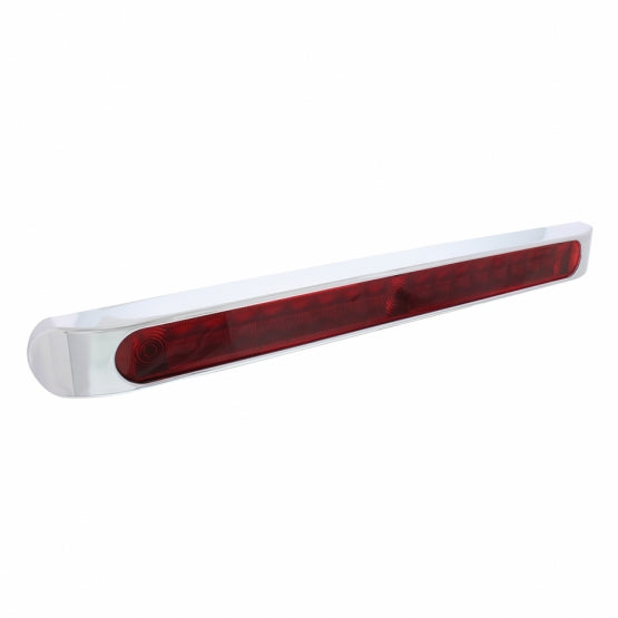 19 LED 17" Light Bar With Bezel (Stop, Turn & Tail) - Red LED/Red Lens