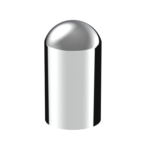 33mm x 3-3/4" Chrome Plastic Dome Nut Cover - Thread-On (Bulk)