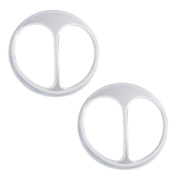 Chrome Cat's Eye Headlight Cover For 5-3/4" Headlight (Pair)