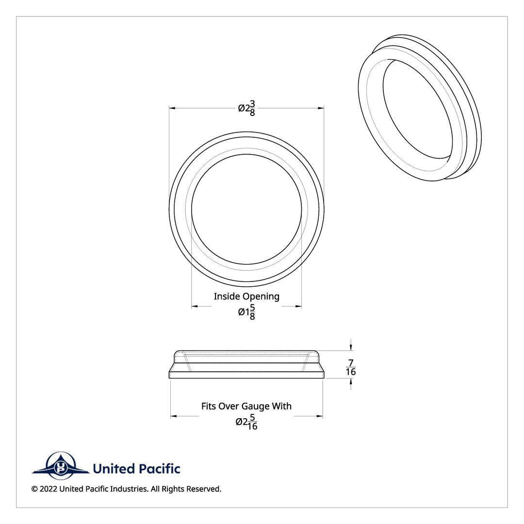 Chrome Steel Small Gauge Bezel For 2005 &amp; Older Kenworth And Peterbilt