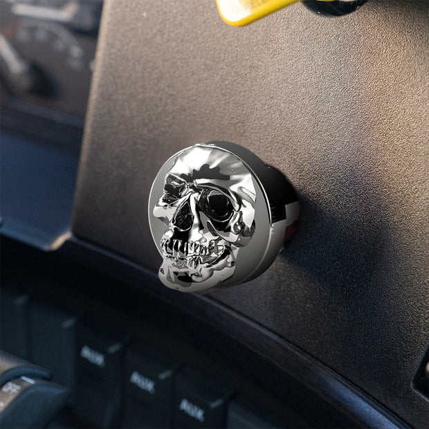 Skull Air Valve Knob - Chrome