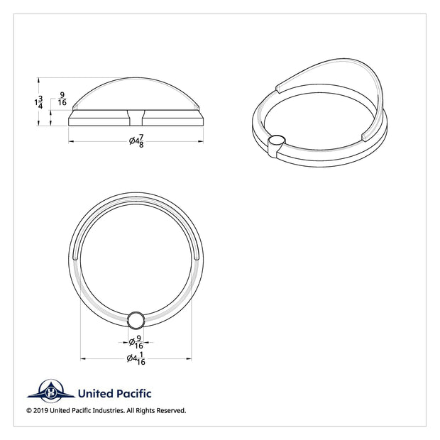 Signature Series Speed/Tachometer Gauge Bezel With Visor For Freightliner -Clear Crystal