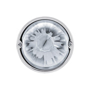 Star-Burst Glass Watermelon Light Flush Mount Kit-Amber LED/Clear Lens
