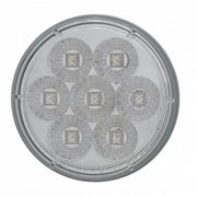 7 LED 4" Round Reflector Light (Stop, Turn & Tail) - Red LED/Clear Lens