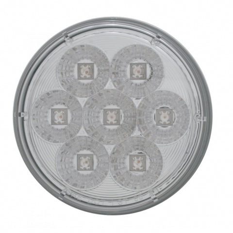 7 LED 4" Round Reflector Light (Stop, Turn & Tail) - Red LED/Clear Lens