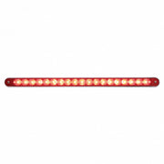 19 LED 12" Reflector Light Bar With Bezel (Stop, Turn & Tail) - Red LED/Red Lens