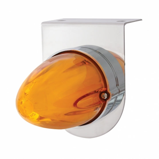 SS Bracket With 9 LED Dual Function Watermelon GloLight -Amber LED/Amber Lens