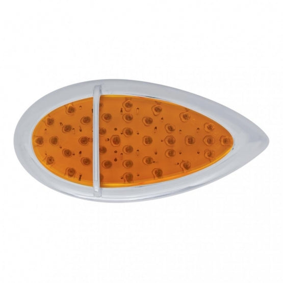 39 LED Flush Mount "Teardrop" Turn Signal Light - Amber LED/Amber Lens
