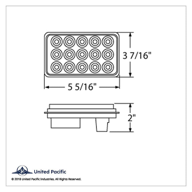 15 LED Rectangular Back-Up Light