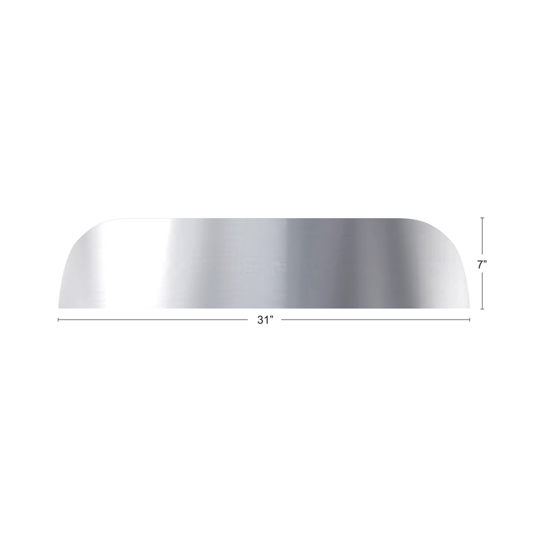 Stainless 7" Chopped Window Trim For 2005+ Peterbilt 379/386/389