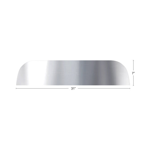 Stainless 7" Chopped Window Trim For 2005+ Peterbilt 379/386/389