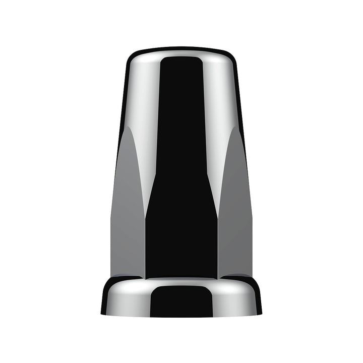 33mm X 3-1/4" Chrome Plastic Tall Nut Covers With Flange - Push-On (Box of 20)