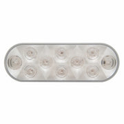 10 LED 6" Oval Utility Light Kit - White LED/Clear Lens