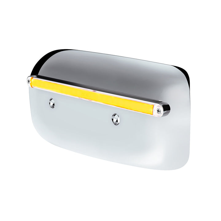 24 LED GloLight Rear Headlight Housing Cover For 2008-2023 Peterbilt 389 (Passenger)- Amber LED/Clear Lens