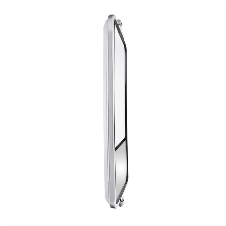 7" X 16" 430 Stainless Steel West Coast Style Mirror With Convex Lower Mirror - Heated