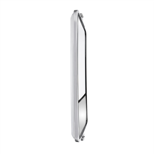 7" X 16" 430 Stainless Steel West Coast Style Mirror With Convex Lower Mirror - Heated