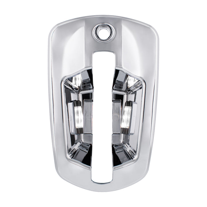 6 LED Chrome Door Handle Cover For 2018-2024 Freightliner Cascadia - Passenger, White LED