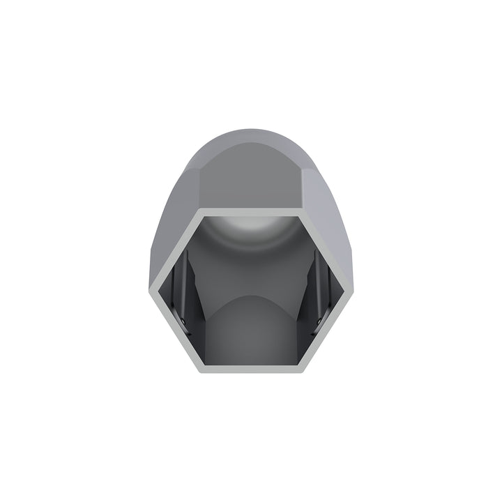 1-1/2" X 2-3/4" Chrome Plastic Tall Nut Covers - Push-On (Color Box of 20)