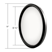 8-1/2" 430 Stainless Steel Heated 320R Convex Mirror - Offset Mounting Stud