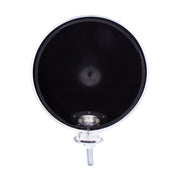 7" Black Dietz Style Headlight Housing & Chrome Rim Only and 34222 Pigtail (Pair)