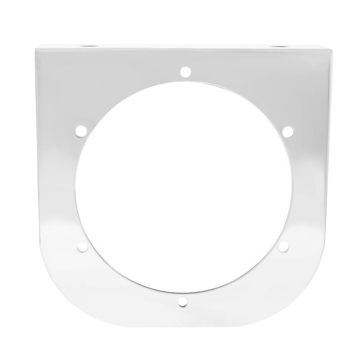Stainless Light Bracket With Single 4" Light Cutout