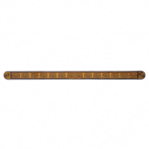 14 LED 12" Turn Signal Light Bar With Bezel - Amber LED/Amber Lens