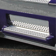 Polished Stainless Steel Lower Front Step Kick Plates For 2003-05 Volvo VN Series