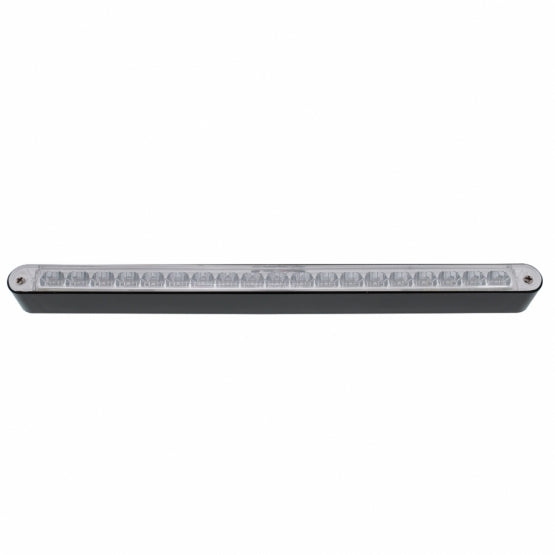 19 LED 12" Reflector Light Bar With Black Housing - Red LED/Clear Lens