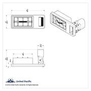 Chrome Plastic A/C Vent For 2001 & Earlier Kenworth - Passenger
