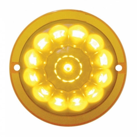 13 LED Watermelon Truck-Lite Style Cab Light - Amber LED/Amber Lens