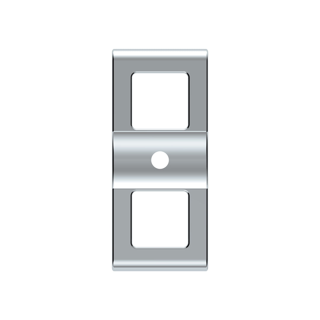 Chrome Plastic Switch Covers - 3 Openings (Card of 2)