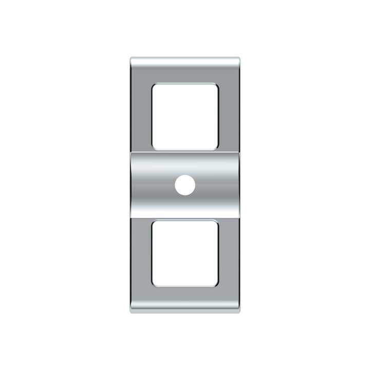 Chrome Plastic Switch Covers - 3 Openings (Card of 2)