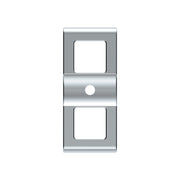 Chrome Plastic Switch Covers - 3 Openings (Card of 2)