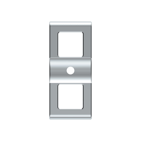 Chrome Plastic Switch Covers - 3 Openings (Card of 2)